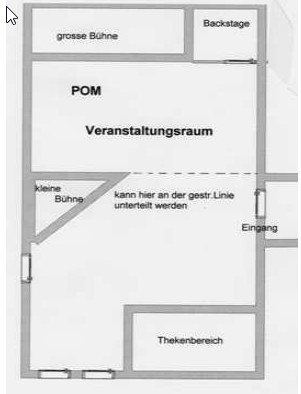 Veranstaltungsraum im Kulturzentrum POM